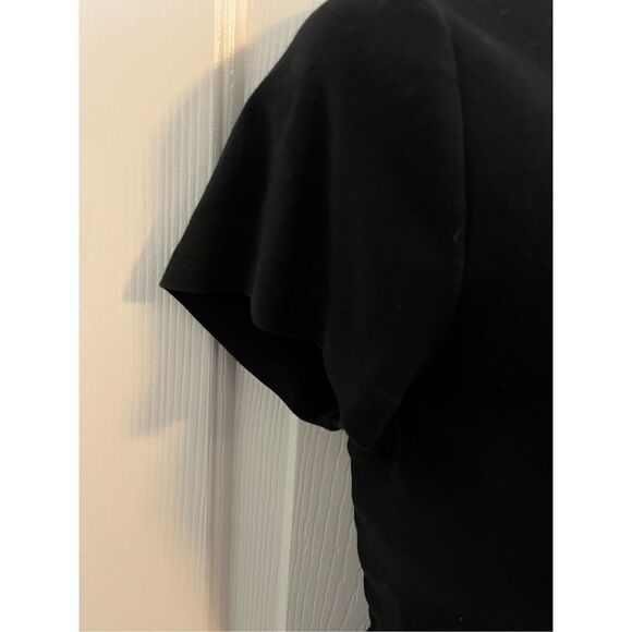 Talbots Classic Round Neck Black Cotton Top. Size Large Petite - Picture 4 of 5